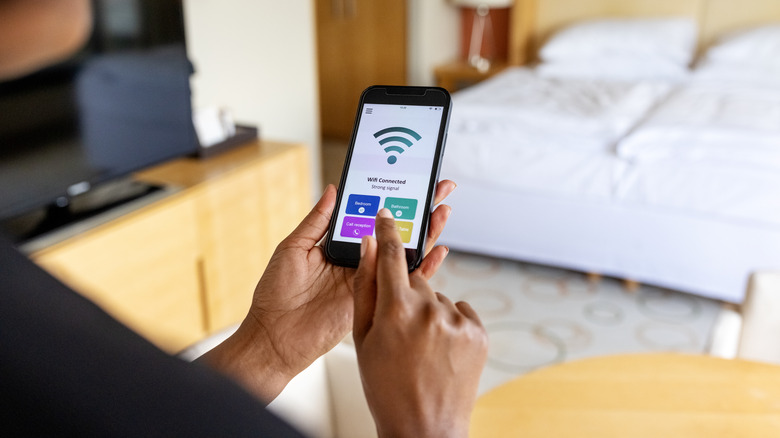 Phone showing Wi-Fi signal