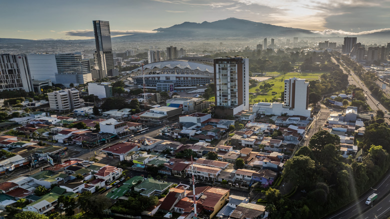 An aerial view of San Jose, the capital of Costa Rica.