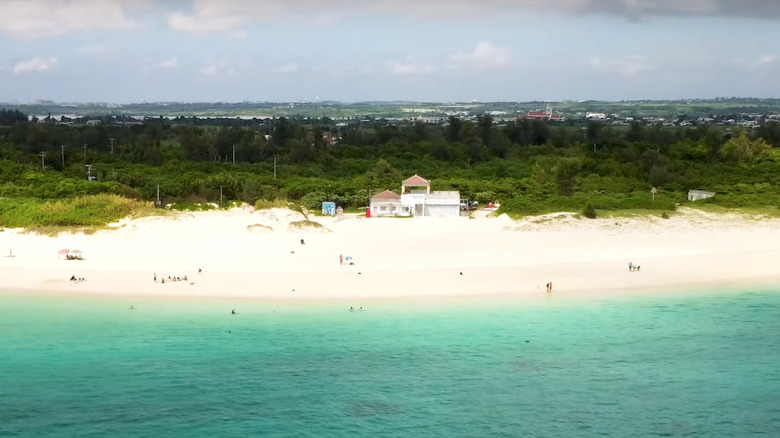 Aerial view of Yonaha Mae-hama