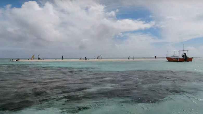Epehemeral sandbar Yuriga-hama, Japan