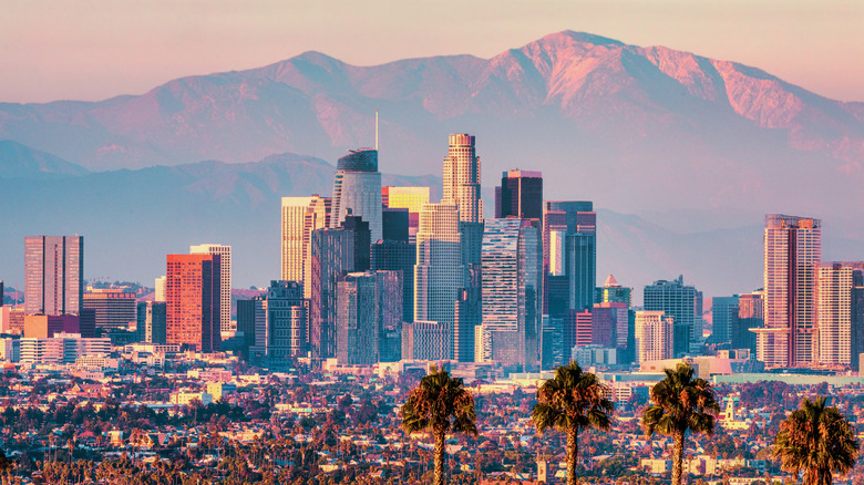 View of Los Angeles at dusk