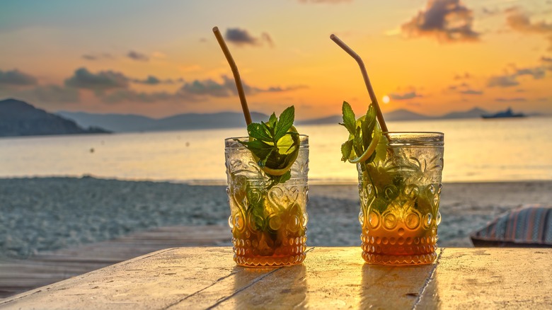 Cocktails on the beach