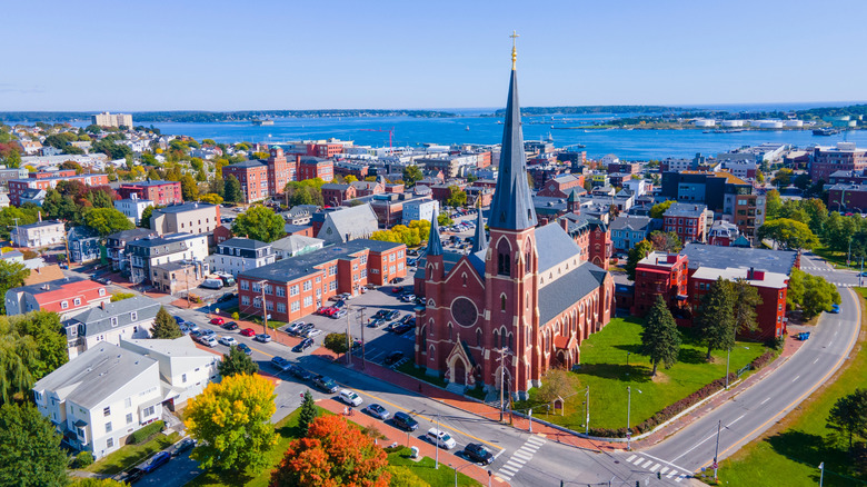 Portland Maine aerial