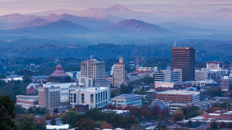 Asheville aerial view