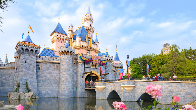 View of Sleeping Beauty castle at Disneyland in California