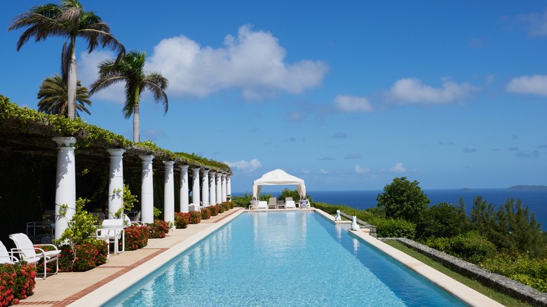 View of the swimming pool at The Terraces villa