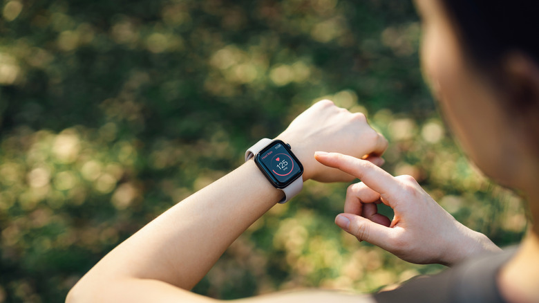 Person checking their watch