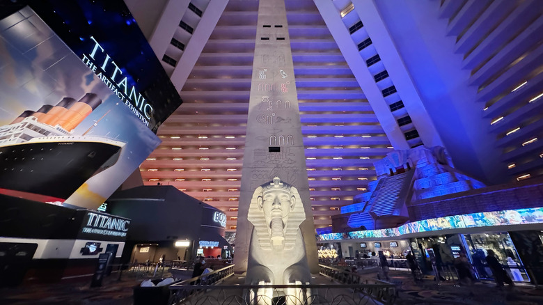 The atrium of the Luxor Hotel in Las Vegas, Nevada