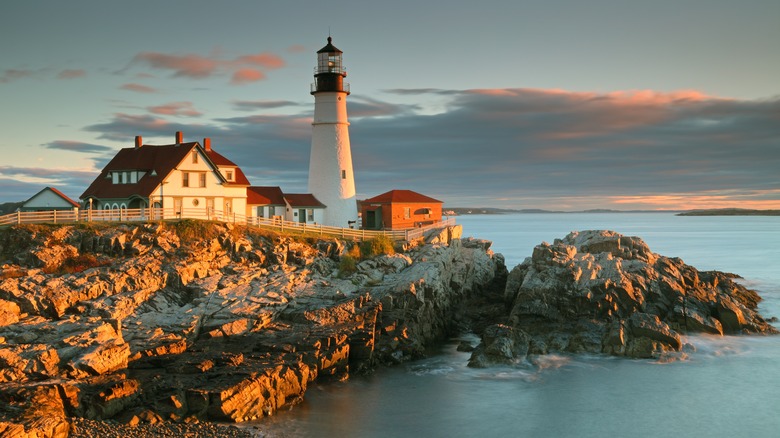 A lighthouse in Portland, Maine