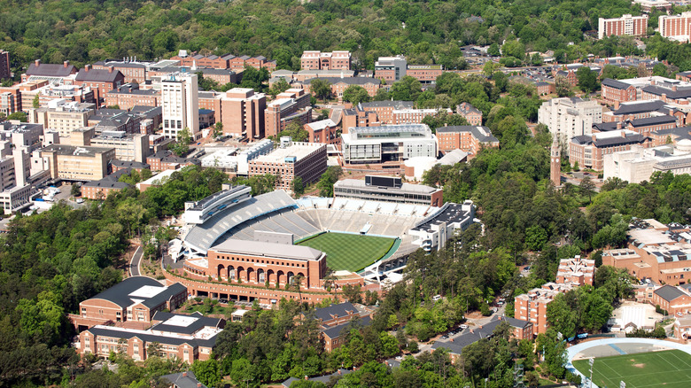 Aerial view of UNC in Chapel Hill