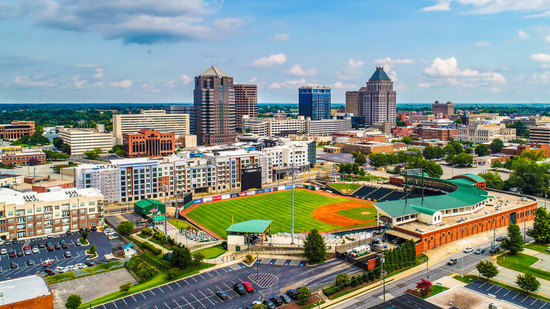 Aerial of downtown Greensboro