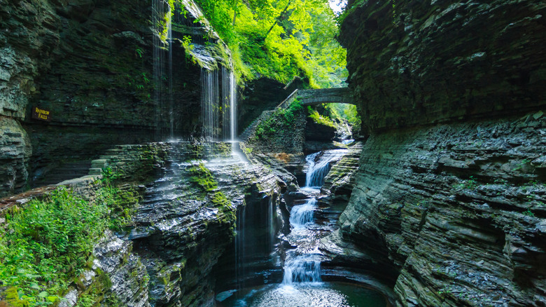 Waterfall at Watkins Glen park