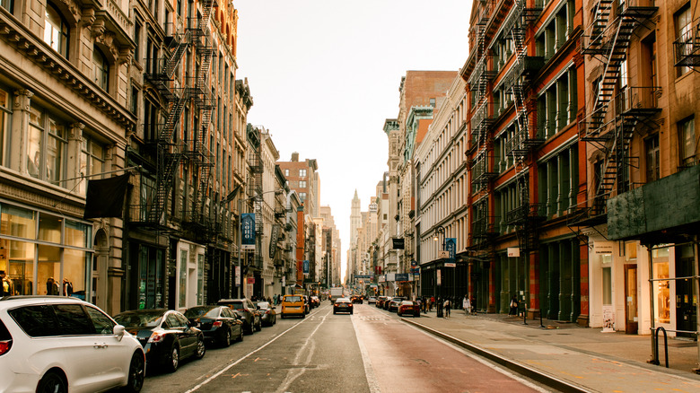 A moody street in SoHo, New York