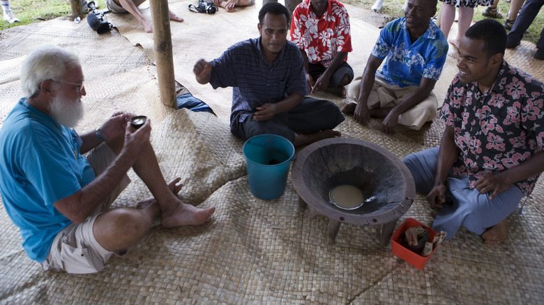 Kava ceremony in Fiji