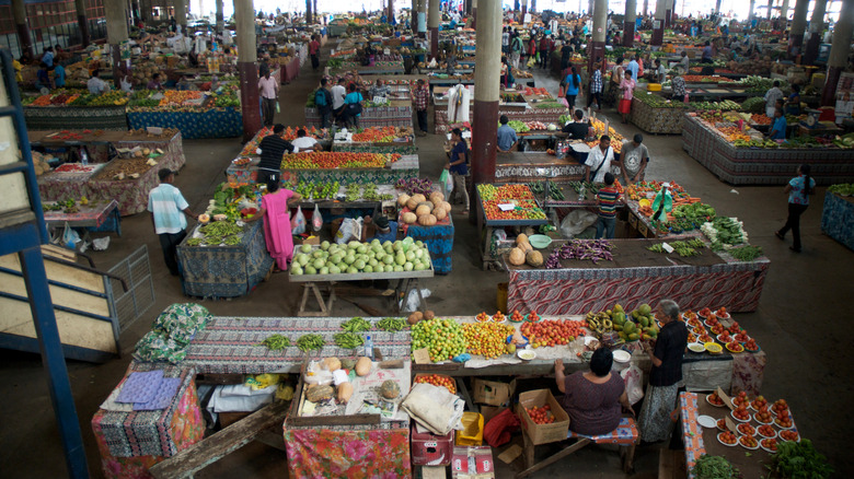 Fresh market in Fiji
