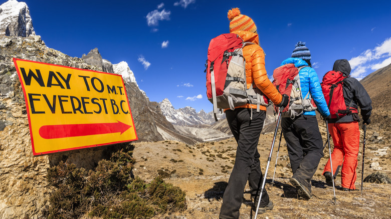 The route up to Everest