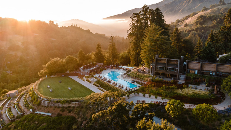 Aerial view of Alila Ventana Big Sur