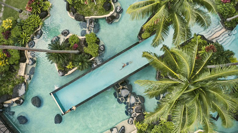 Overhead shot of the pool at COMO Laucala Island