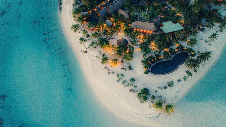 Aerial view of The Brando in Tahiti