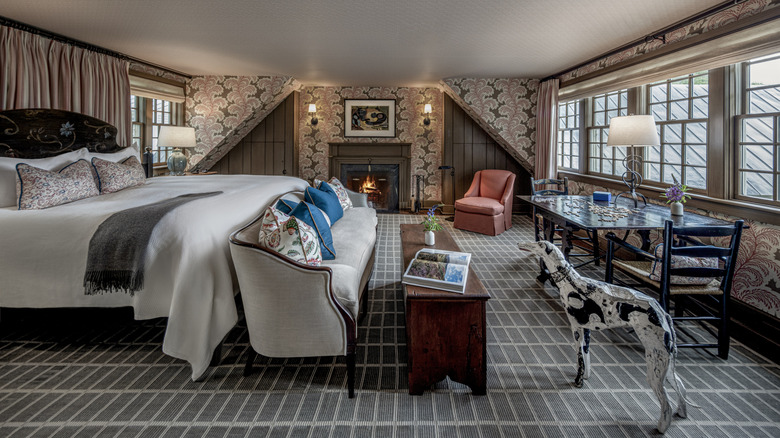 A guest room at Twin Farms