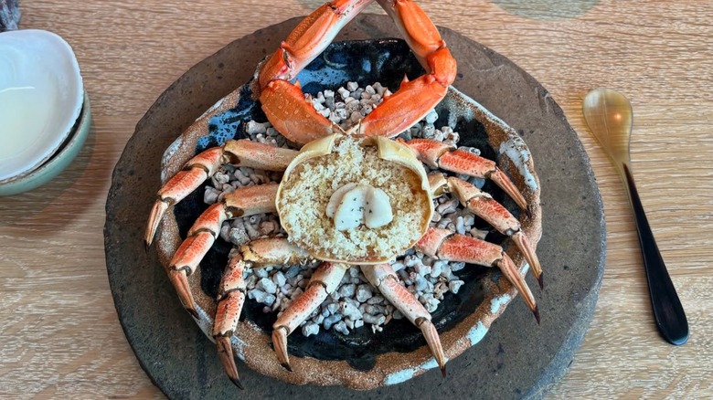 Crab dish at Noma restaurant in Copenhagen
