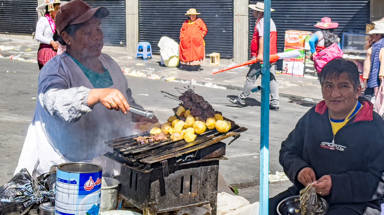 Street vendor in La Paz