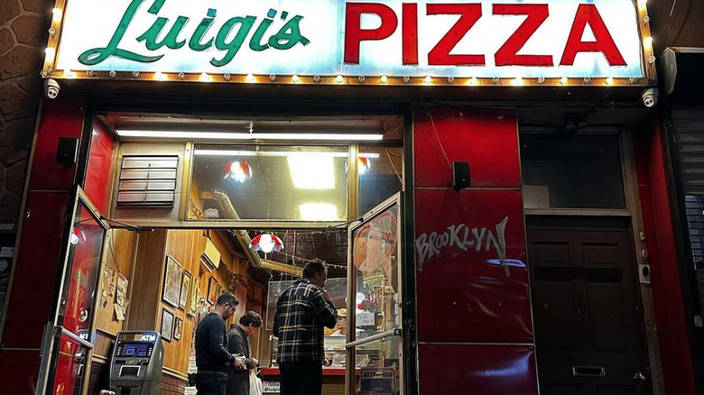 Entrance to Luigi's Pizza, Brooklyn