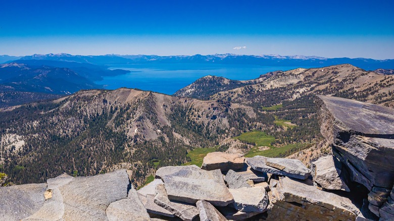 Lake Tahoe in the background from Mount Rose