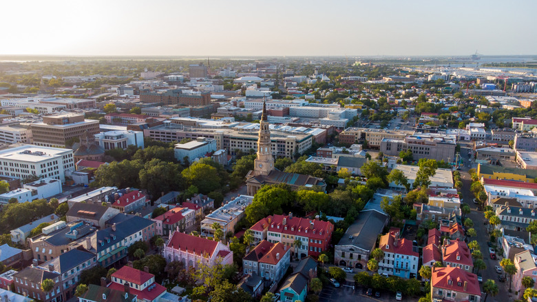 Aerial view of Charleston