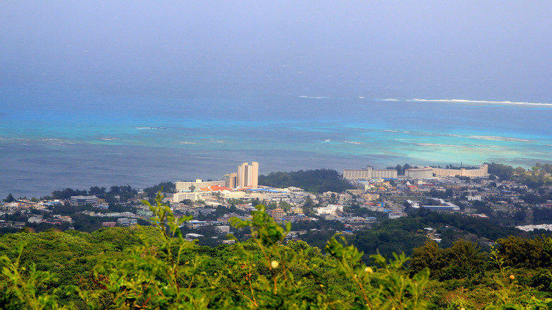 Long shot of Garapan in Saipan