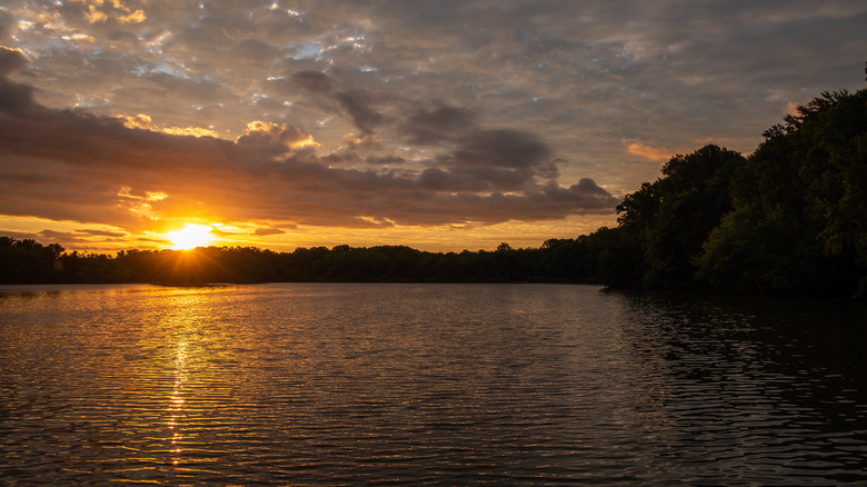 Sunrise in Lums Pond, Delaware