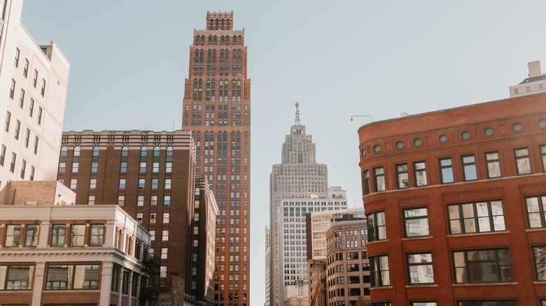 Downtown Detroit buildings