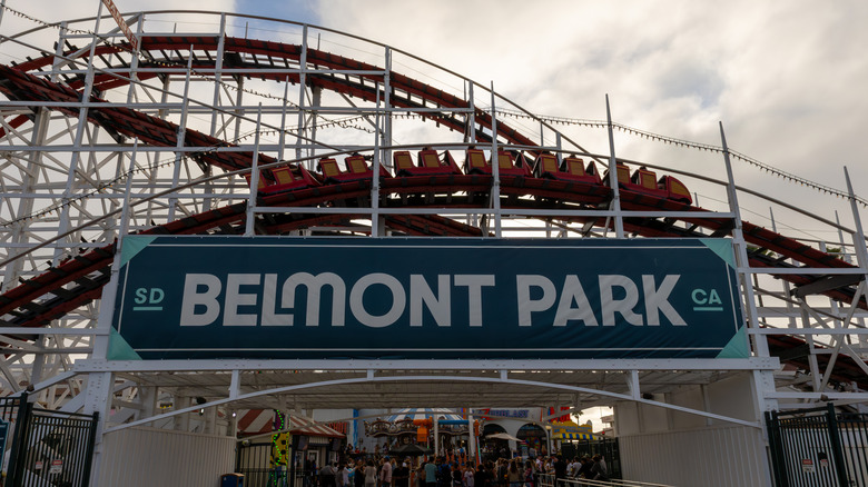 The main entrance to Belmont Park.
