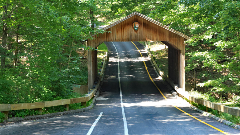 A covered bridge amid Sleeping Bear Dunes National Lakeshore, Michigan