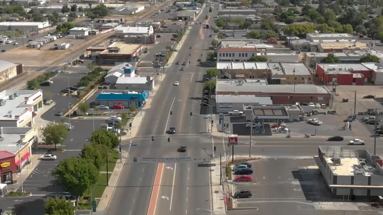 Aerial view of Sanger, California