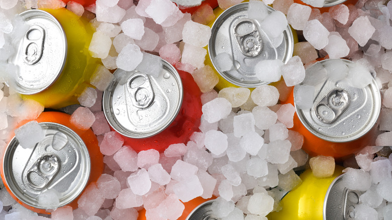 Cans on ice