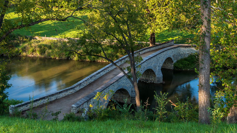 Stone bridge across Antietam Creek in the Antietam National Battlefield