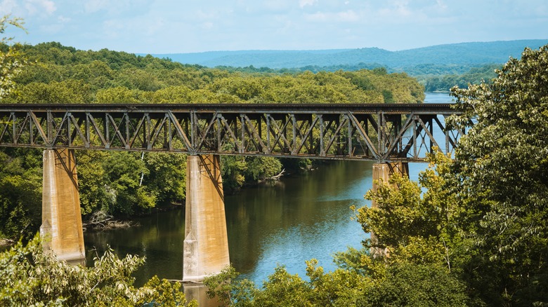 The Shepherdstown Railroad Bridge across the Potomac River