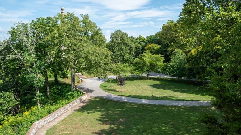 The James Rumsey Monument park in Shepherdstown