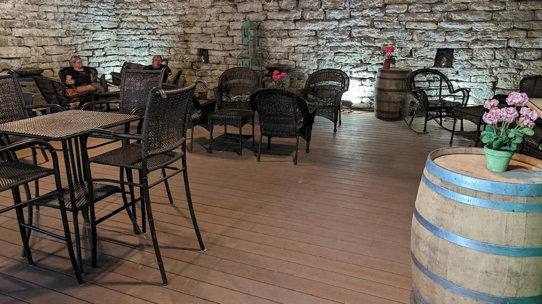 Tasting room inside Baker-Bird Winery