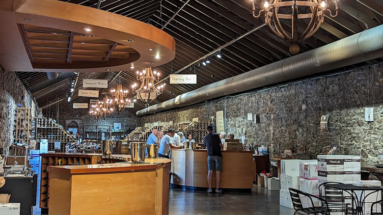 Inside the tasting room at Brotherhood Winery