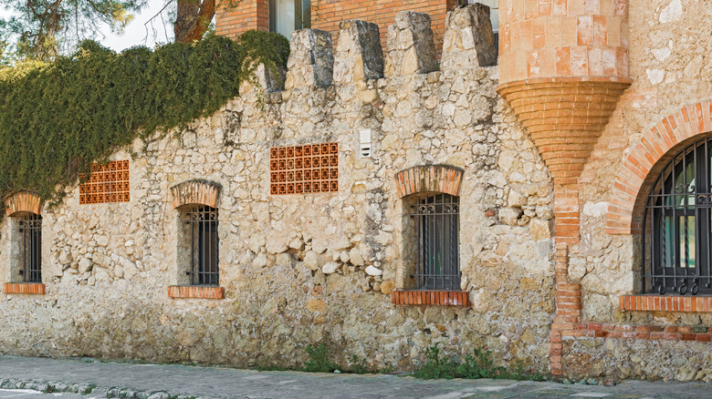Stone walls outside Codorníu