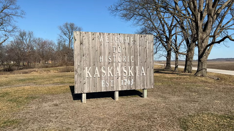 Welcome sign in Kaskaskia