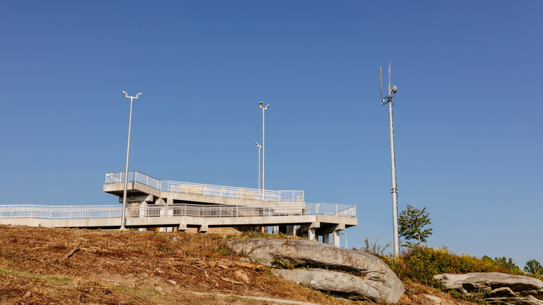 ramp to top of observation tower on Sassafras Mountain