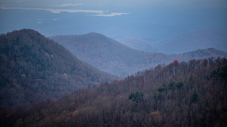 Stunning mountain view with Lake Jocassee in the background