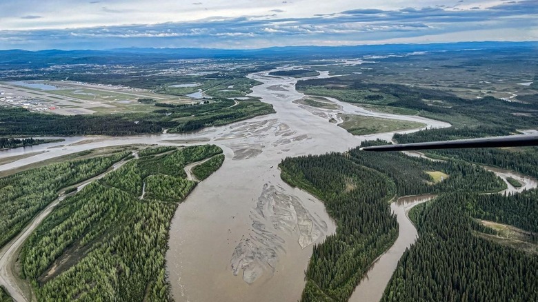 Rivers and forest in Fort Yukon, Alaska