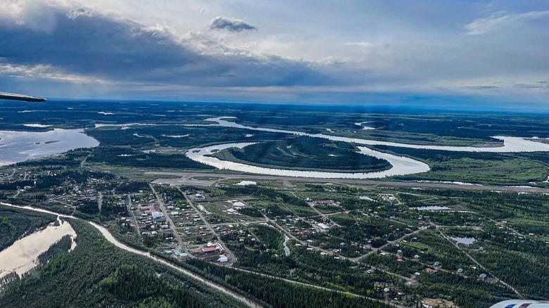 Fort Yukon, Alaska, from a plane