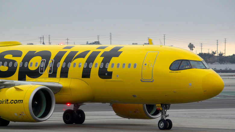 Spirit airplane on tarmac