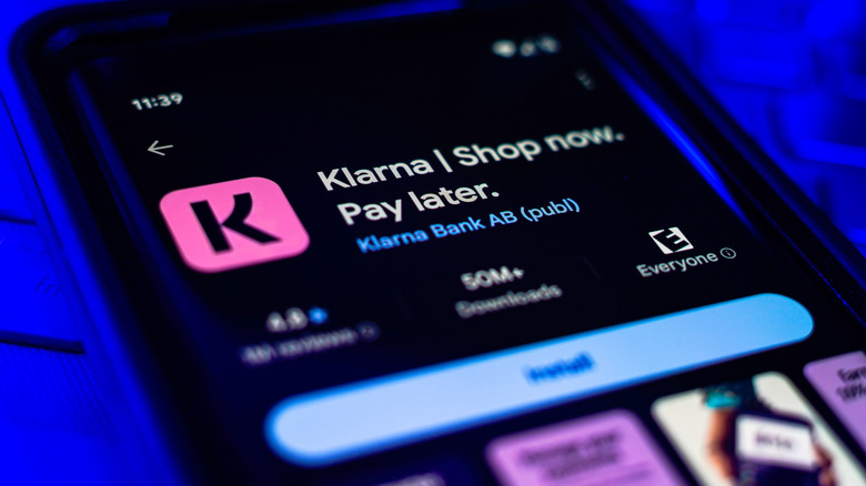 Klarna App on smartphone