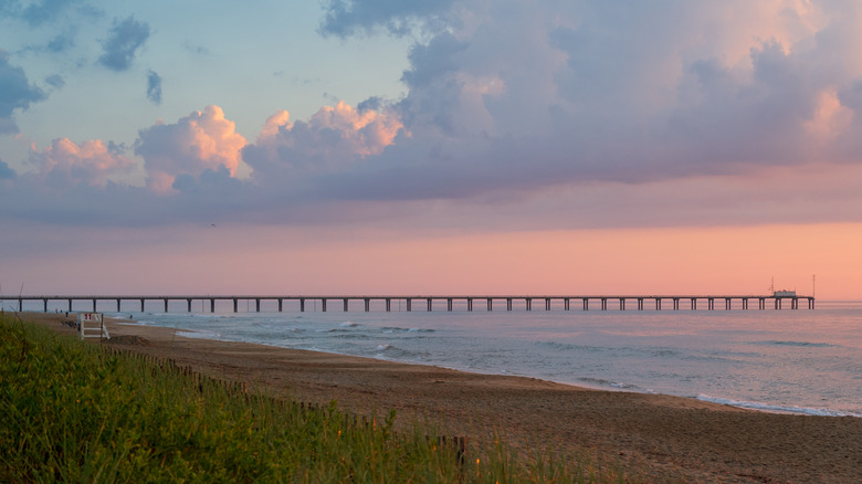 Pastel colored skies in Duck, North Carolina